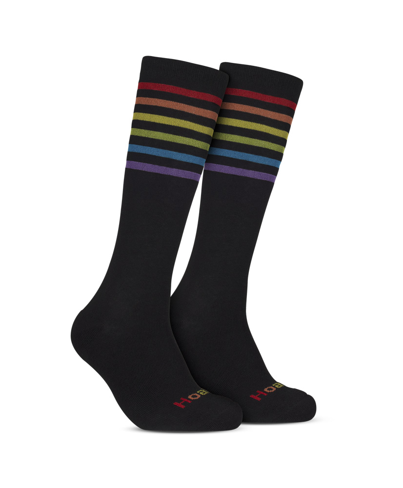 Par de Meias Pride 39/43 Cano Longo Atoalhada Preta-Colorida (004HOML21410) Hoahi 1