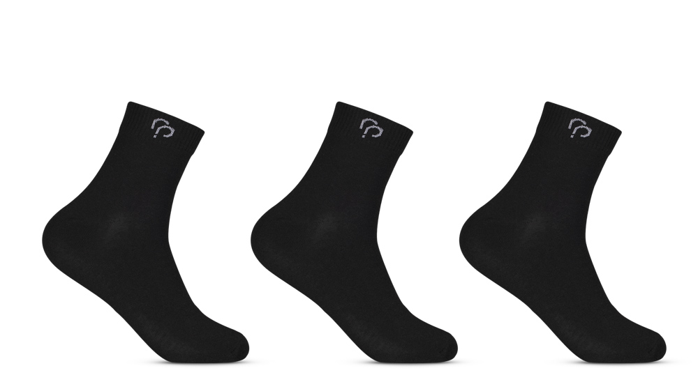 Kit 3 Pares de Meias 39/43 Cano Longo Preta (004RPML21088) Rafa Parize 1