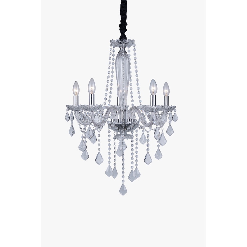 Lustre Candelabro Cristal Maria Teresa 5 Braços Clear OR1165 Orluce 1