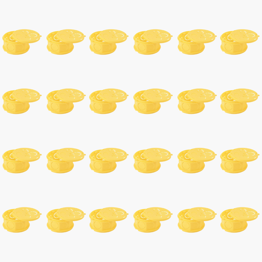 Kit 24 peças Caixa de PVC Octogonal 4X4 Amarela C/ Fundo Movel 57500005 Tramontina 1