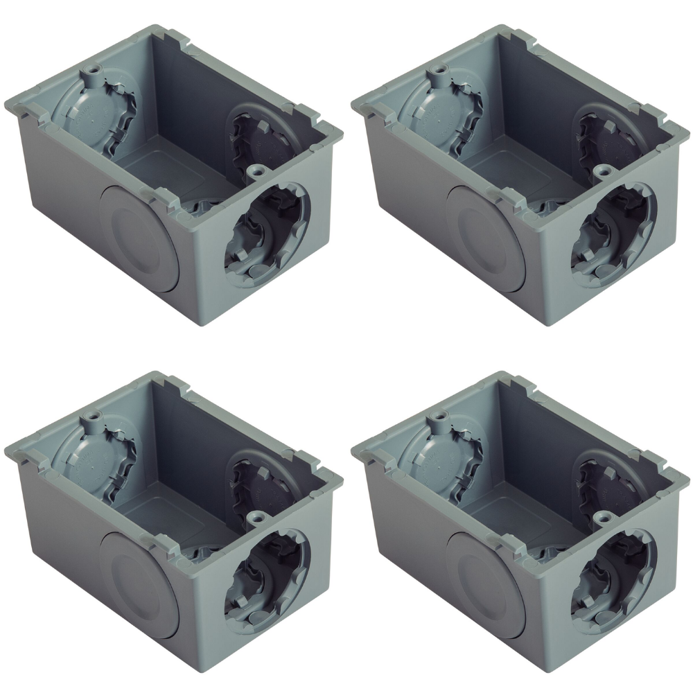 Kit 4 Conduletes de PVC Múltiplo Tipo L Cinza 57250012 Tramontina 1