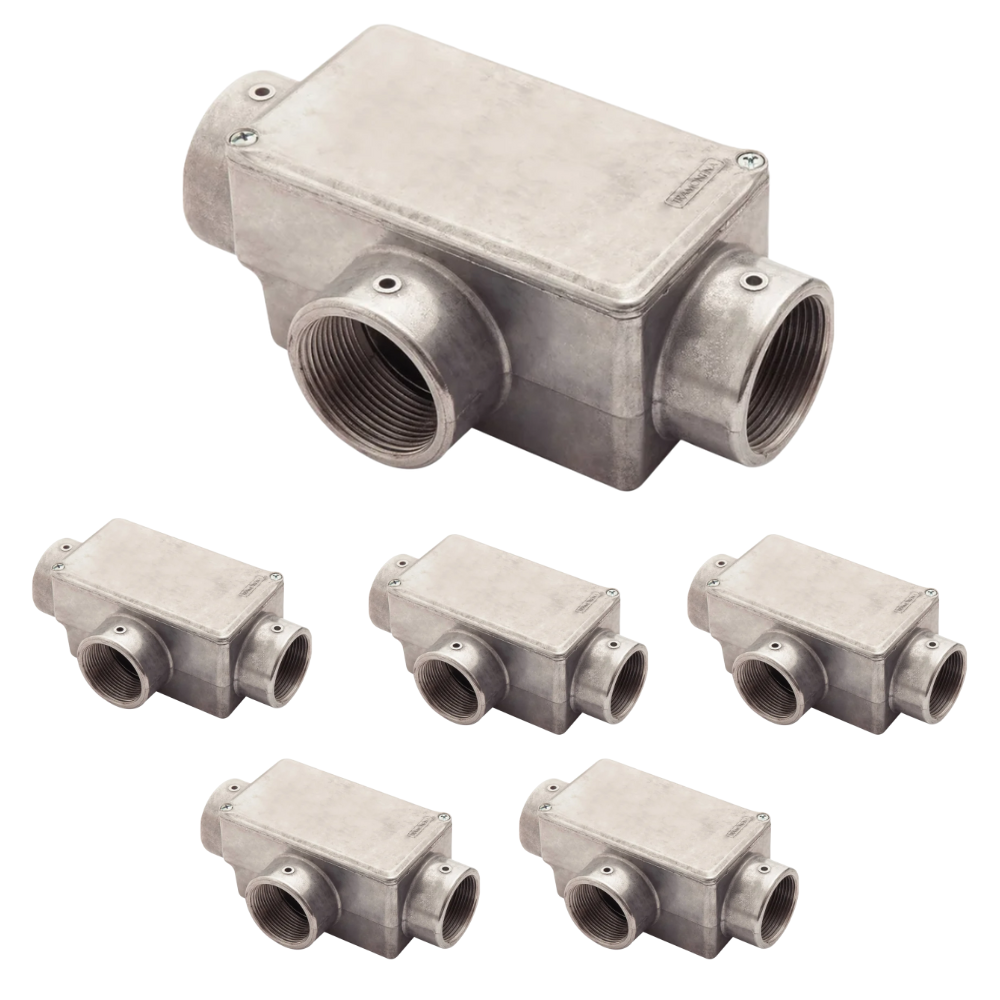 Kit 6 Conduletes de Alumínio T 1.1/2" BSP com Tampa – Tramontina 1