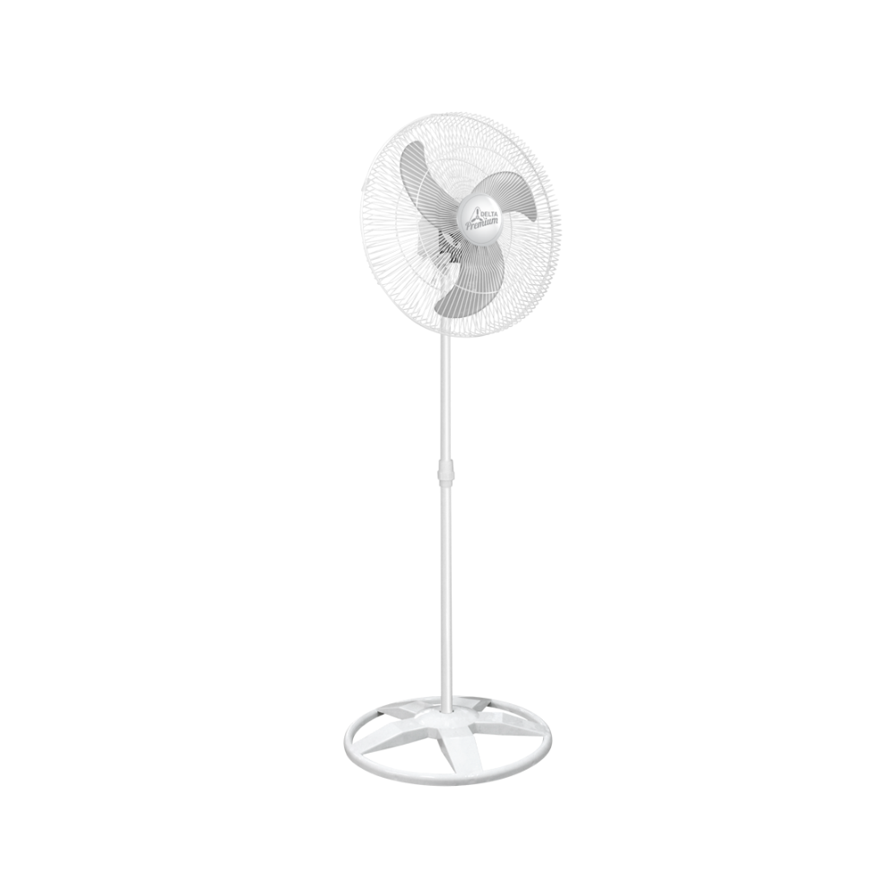 Ventilador De Coluna 60cm Oscilante Premium Branco Grade de Aço Branca 170W Bivolt 72-6410 Ventidelta 1