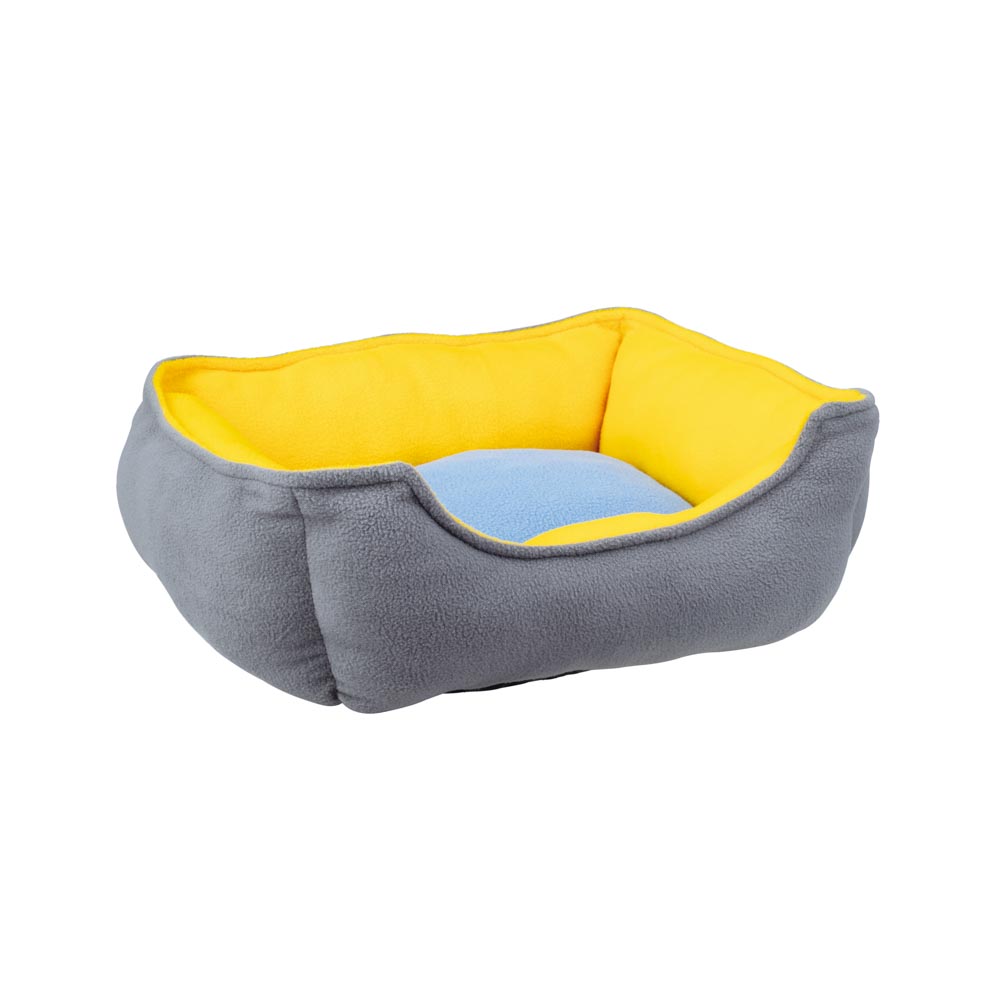 Cama Retangular M Cinza e Amarela 60020185 MOR 1