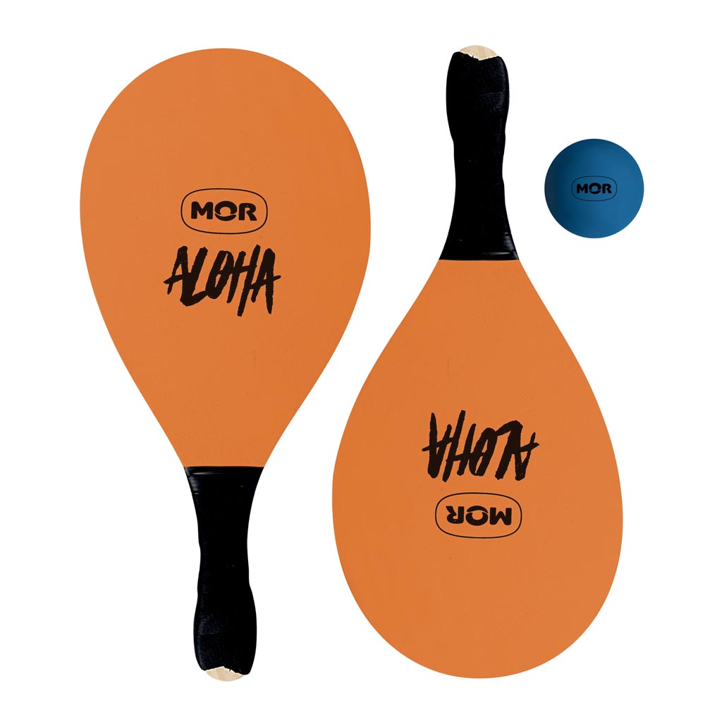 Frescobol de Madeira Revestida Aloha Laranja 003700 MOR 1