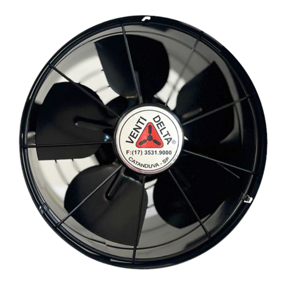Exaustor Linha Pesada Alta Rotação 20cm Preto Axial Bivolt 80-2006 Ventidelta