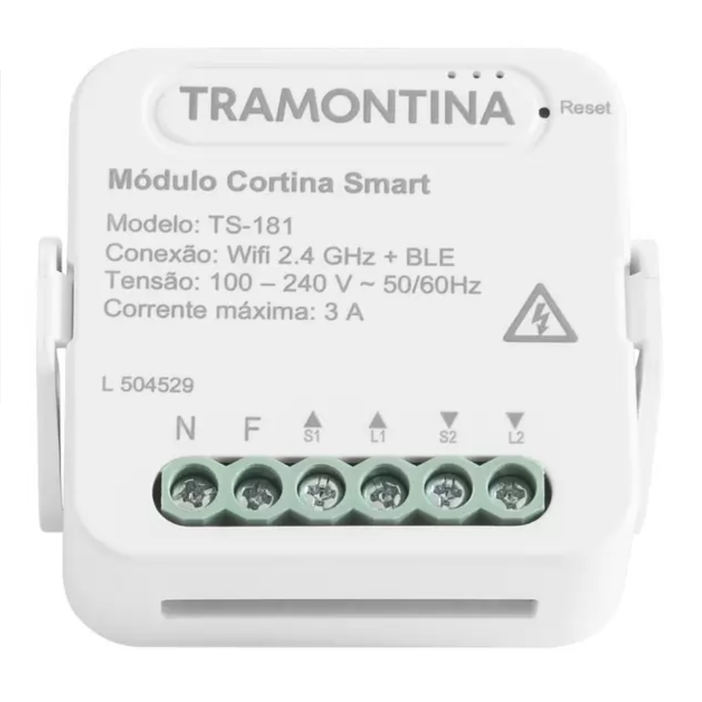 Modulo Cortina SMART 1 Canal WIFI+BLE 100-240V TS-181 57498062 Tramontina 1