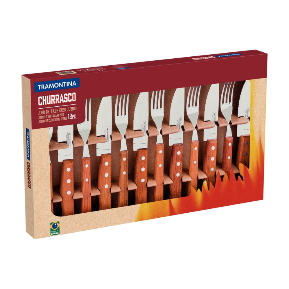 Kit Churrasco 12 Peças Jumbo Garfo Faca 22399063 Tramontina 1