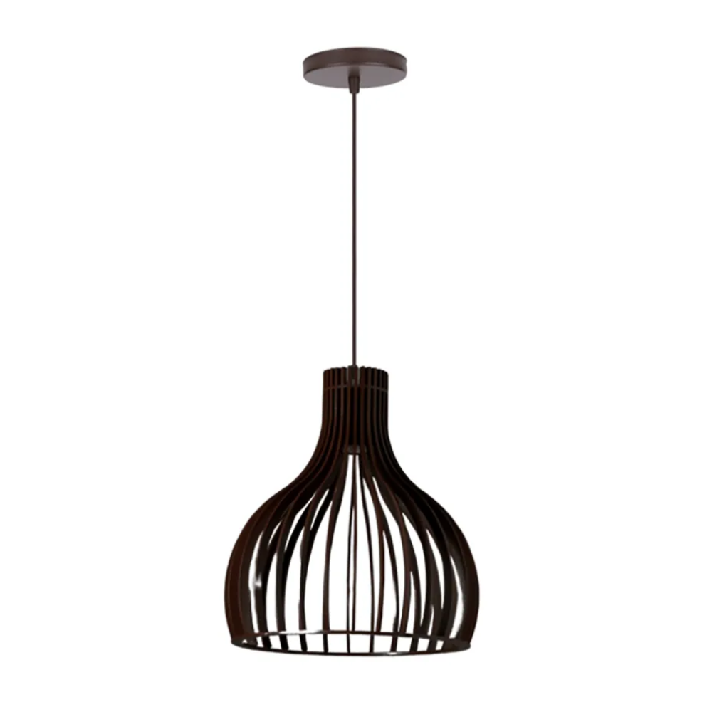 Pendente Luanda Peq Tabaco 1 Lampada E-27 PD600/PQ_TB Kin Light 1