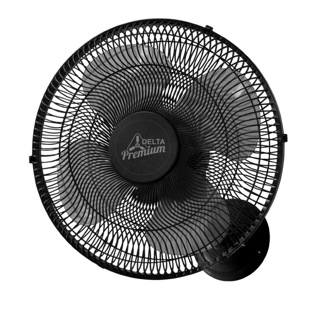 Ventilador De Parede 50cm Oscilante New Premium Preto Grade Plástica Preta 170W Bivolt 68-5420 Ventidelta 1