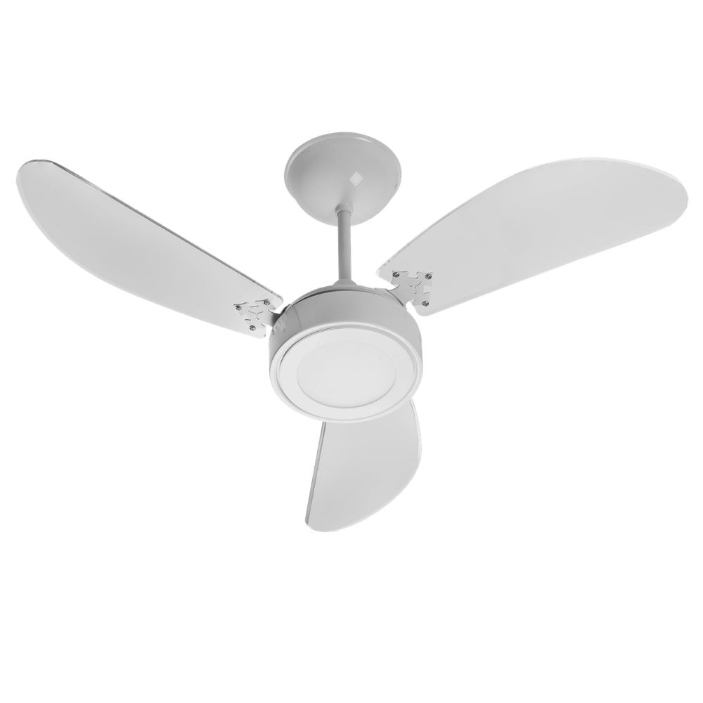 Ventilador De Teto Super Led Branco 3 Pás Laqueadas Brancas Led 18W 6500K 130W 127V C3V 37-3134 Ventidelta 1