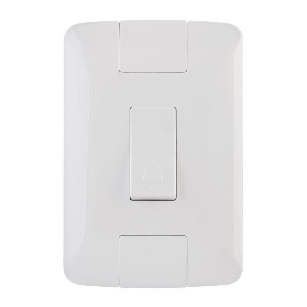 Conjunto 4x2 Com 1 Pulsador Campainha 6A 250V Branco 57241007 Aria Tramontina 1