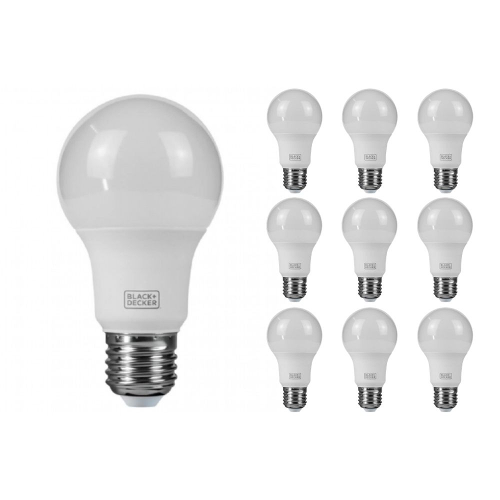 Kit 10 Lâmpadas Led Bulbo 7W 6500K A55 E27 Bivolt BDA6-0600-02 Black Decker 1