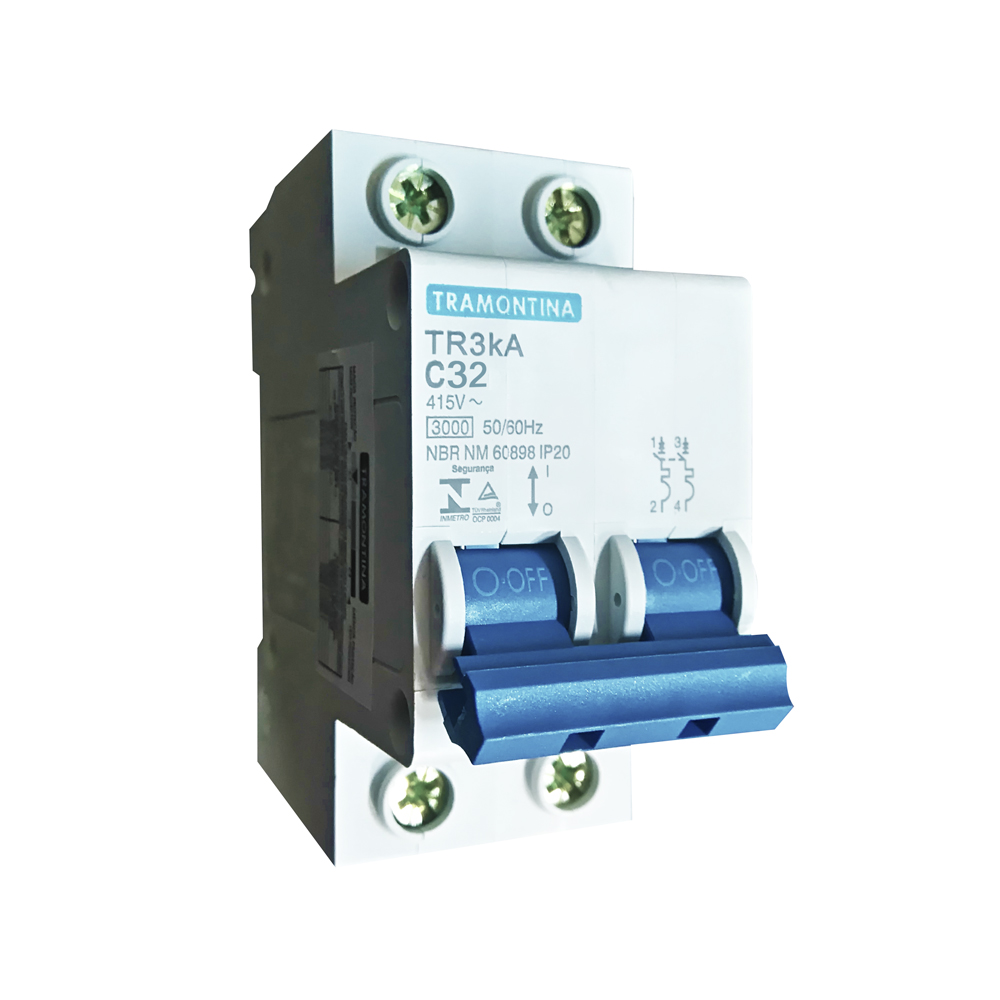 Disjuntor Bipolar 32A Din Tr3Ka Curv C 3Ka 58012008 Tramontina 1