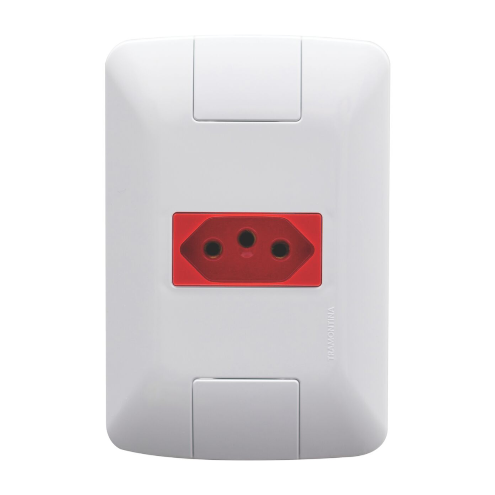 Conjunto 4x2 Com 1 Tomada 20A 2P+T Vermelha 250V 57241015 Aria Tramontina 1