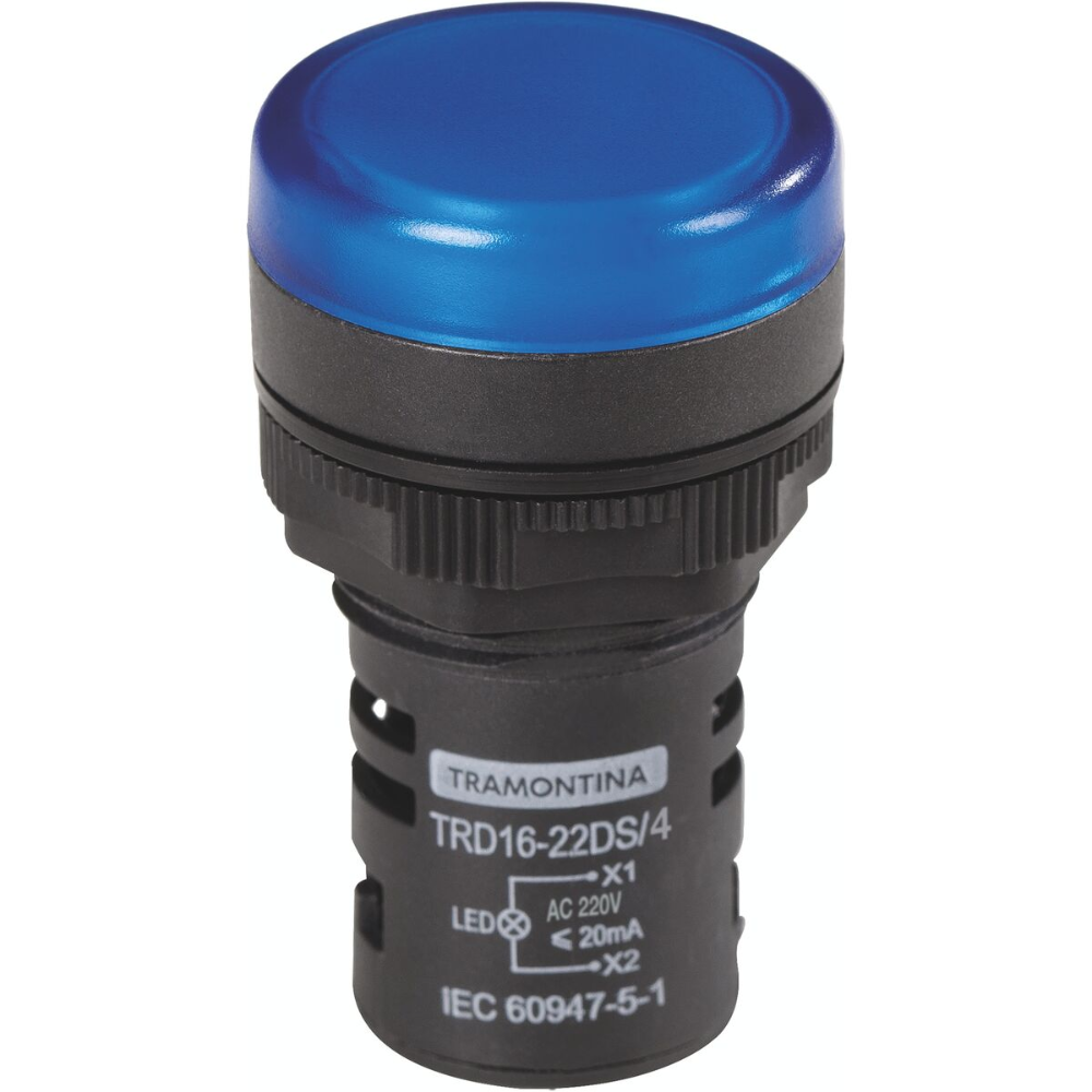 Sinalizador Led 220V Azul TRD16-22DS/4 Em Termoplastico 58015478 Tramontina 1