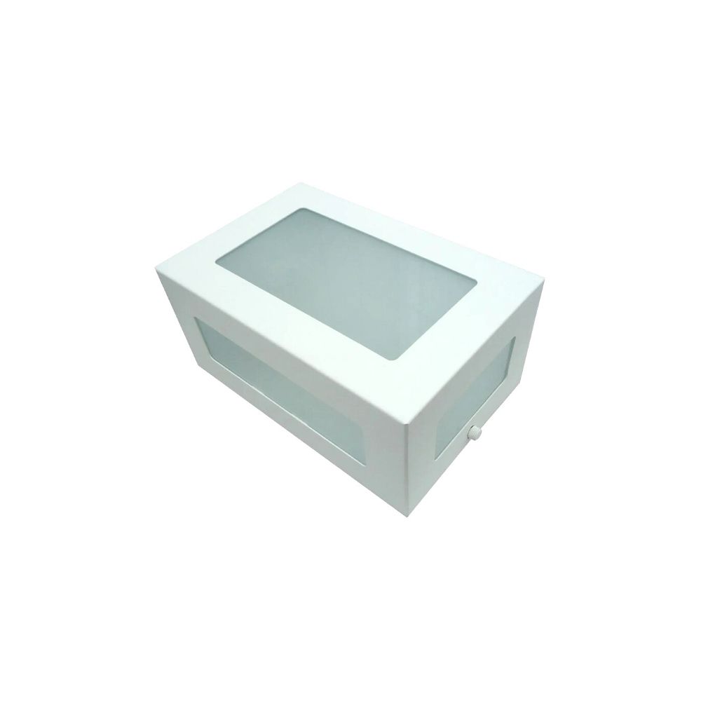 Arandela Retangular 20X13X9Cm Br E-27 5 Vidros 1025A Badylux 1