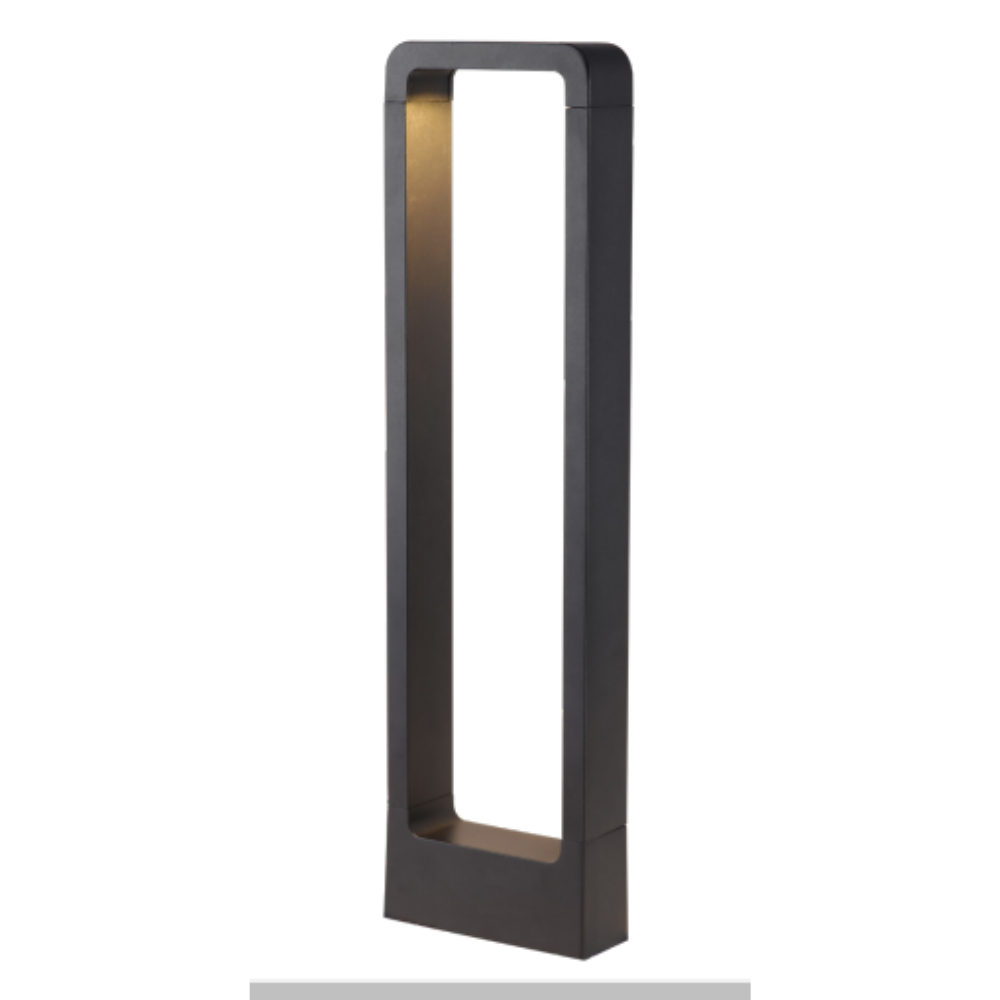 Poste Balizador SLIM Led 7W 3000K Preto 600X162X57mm Bivolt IP65 LM3105 Luminatti 1