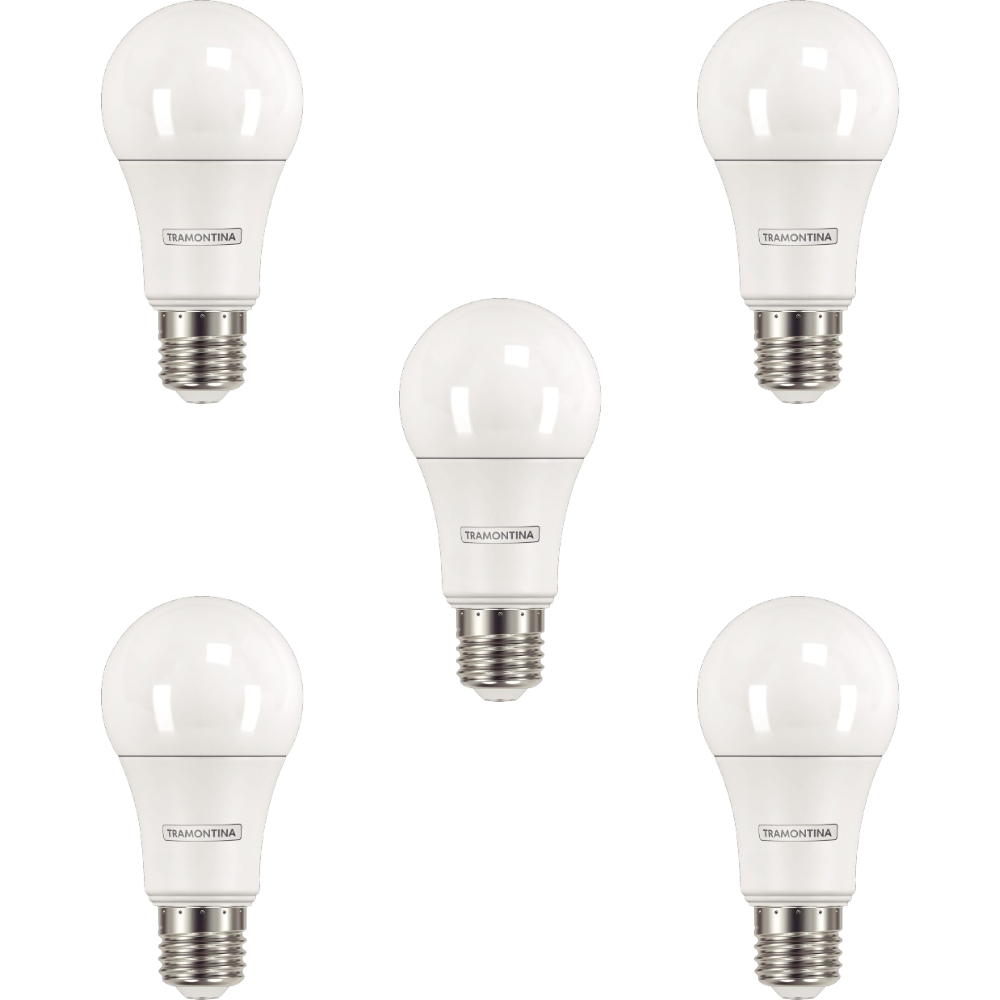 Kit 5 Lampadas De Led Bulbo 9W 6500K E27 Bivolt 58020207 Tramontina