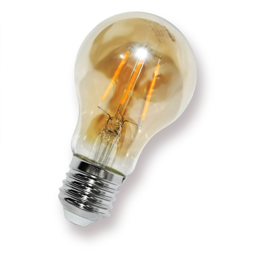 Lâmpada Led Filamento Vintage 4W A60 2200K Ambar E27 Bivolt BellaLed