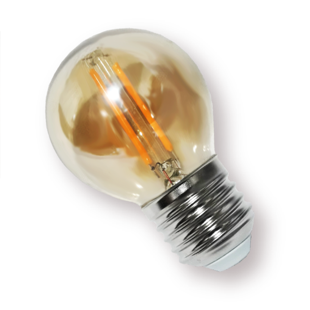Lâmpada Led Filamento Vintage 2W G45 Bolinha 2200k Ambar E27 Bivolt BellaLed