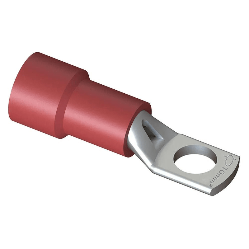 Terminal Tubular Tipo Olhal Isolado 35mm Furo 8 Vermelho TPT-35-8 Intelli 1