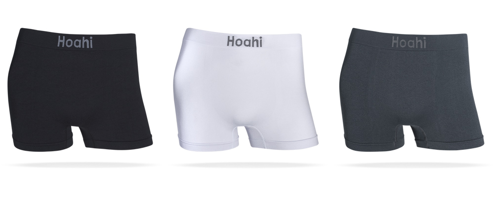 Kit 3X1 Cueca Boxer Poliamida Premium Tamanho GG Preto/Branco/Chumbo Sort 3 Hoahi