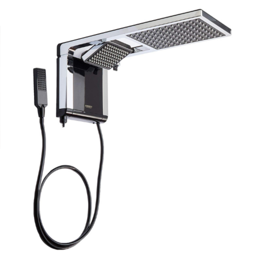 Ducha Acqua Duo Ultra Preta/Cromada 5500W 127V 7510106 Lorenzetti 1
