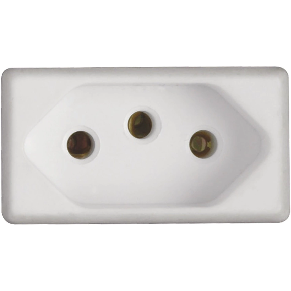 Modulo Liz Tomada 2P+T 10A Pb Branco 57115030 Tramontina 1