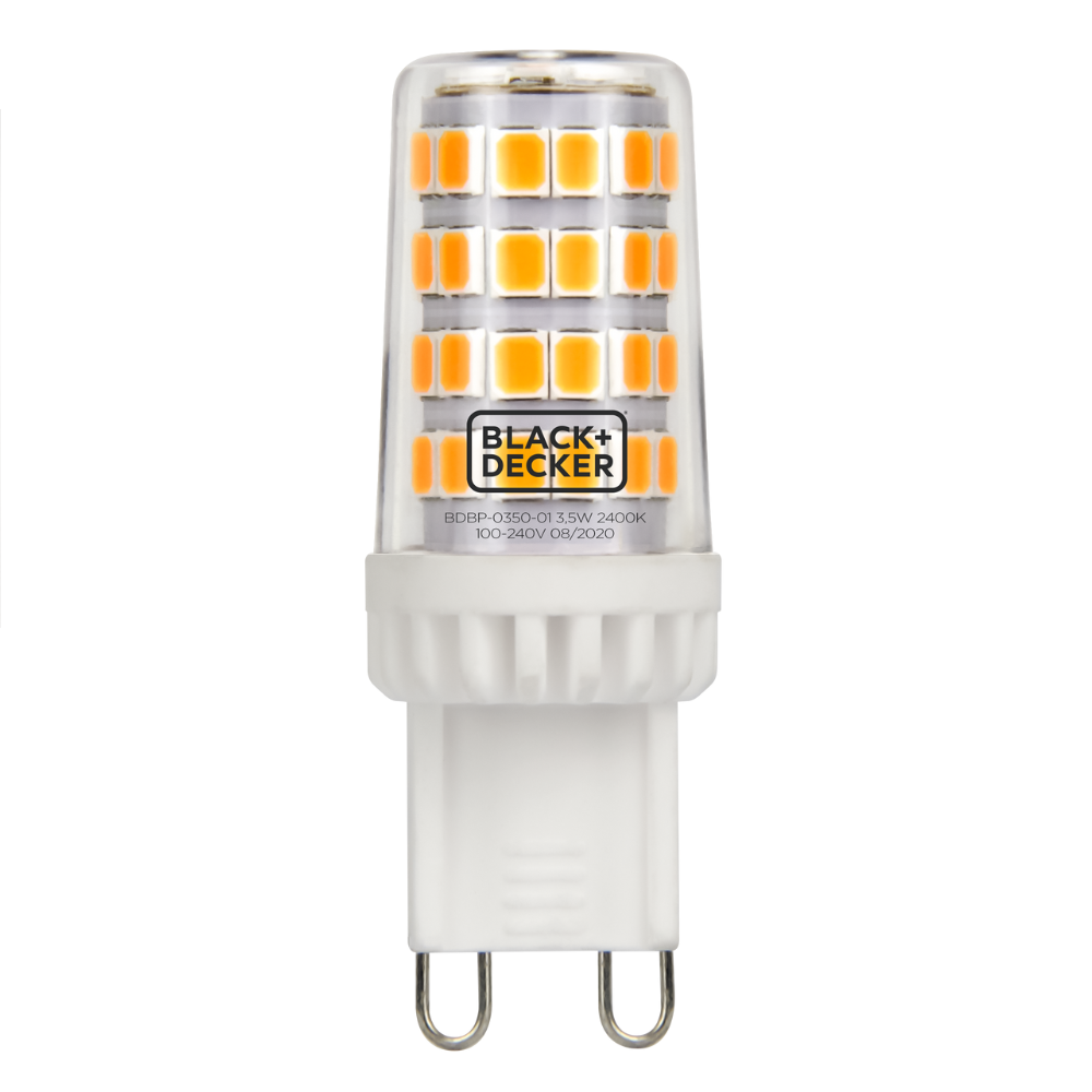 Lampada Led Bipino 3,5W 2400K (Branco Quente) Transparente G9 Bivolt BDBP-0350-01 Black Decker