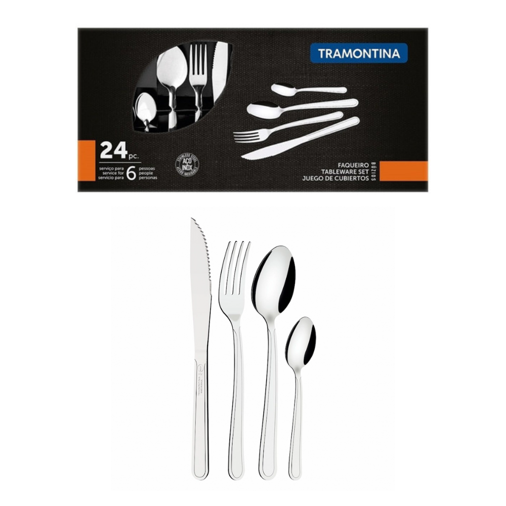 Faqueiro Buzios Aço Inox 24 Peças 23799071 Tramontina 1