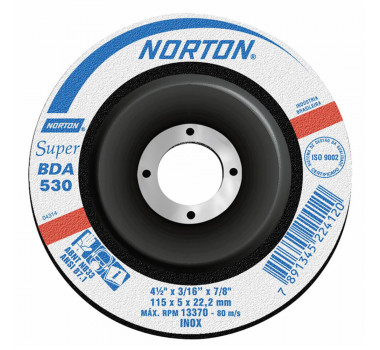 Disco De Desbaste 4.1/2 X3/16 X7/8 Inoxnorton 1