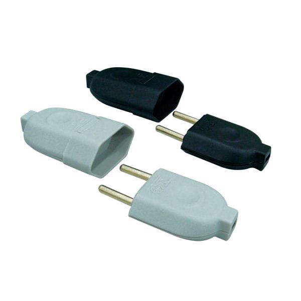 Plug Macho/Femea 2P Reto Br/Pt 10A Pb 57412/900 Tramontina 1