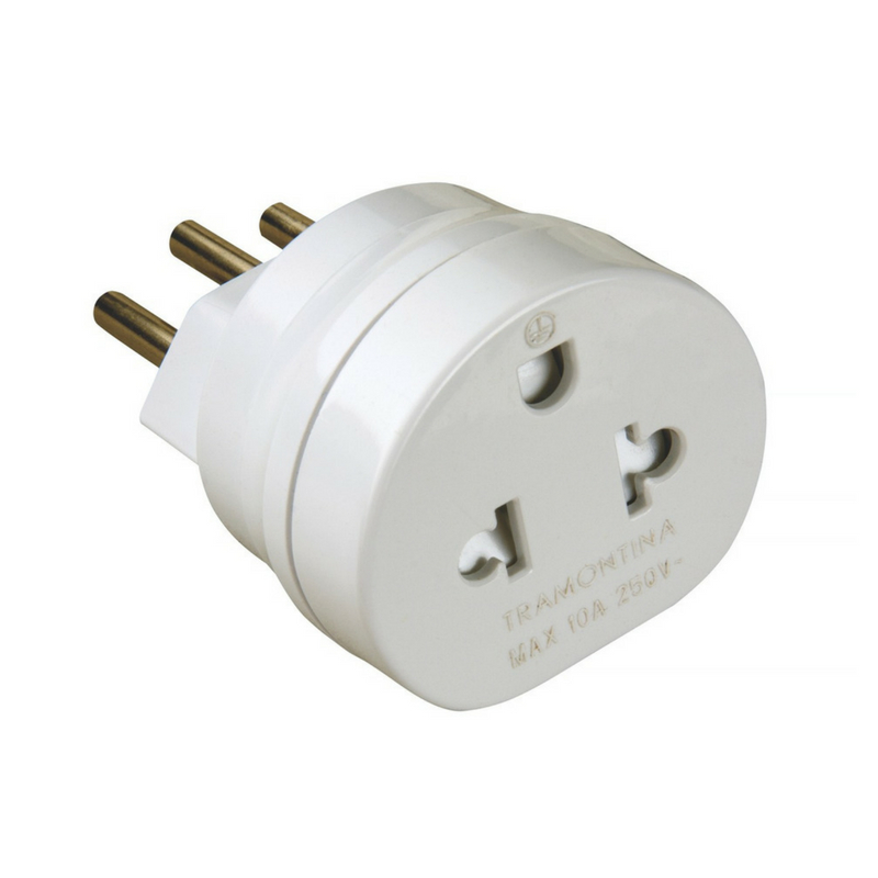 Adaptador Tomada 2P+T Nbr/Nema 10A 250V Br Tramontina 1