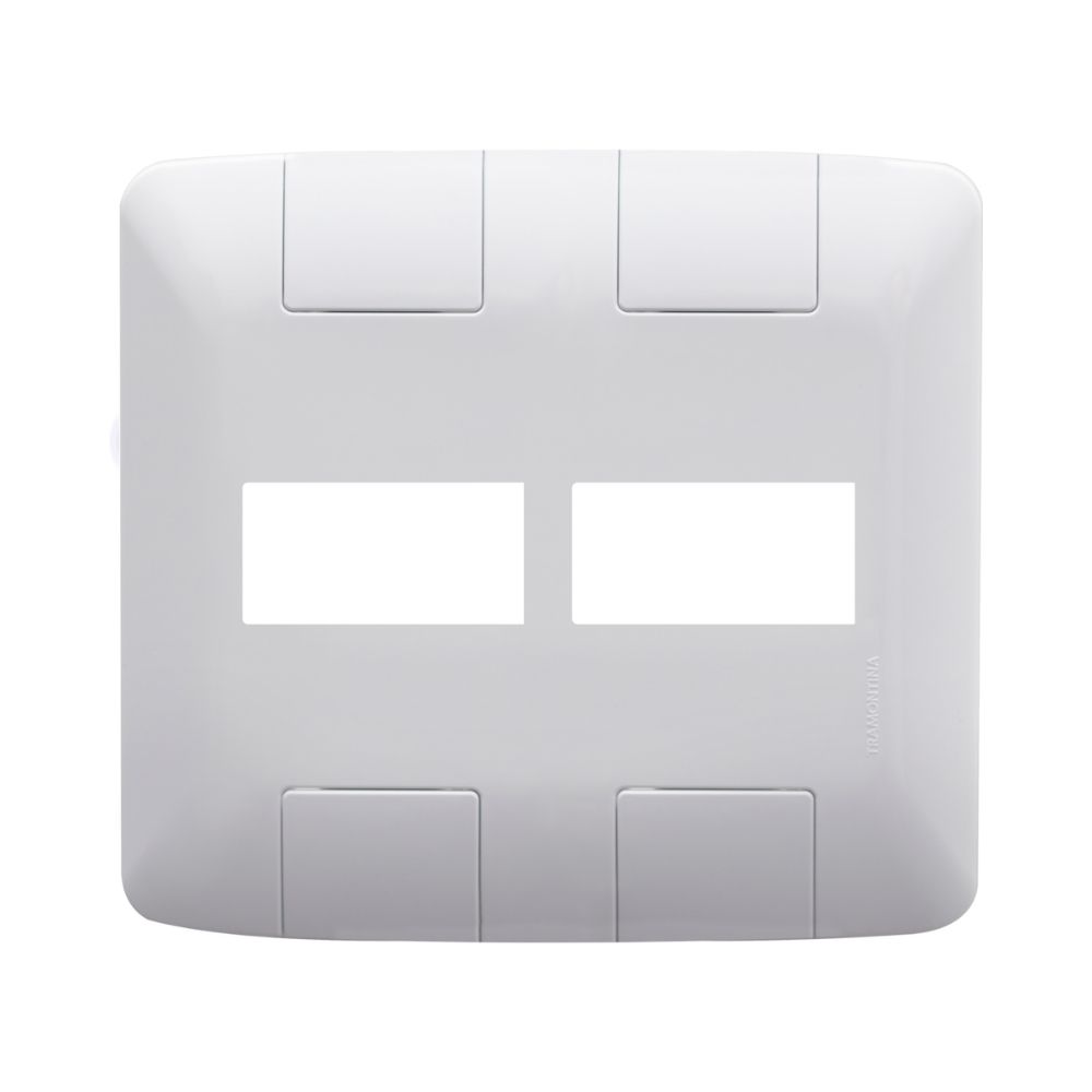 Placa 4X4 2P Branca 57203023 Aria Tramontina 1