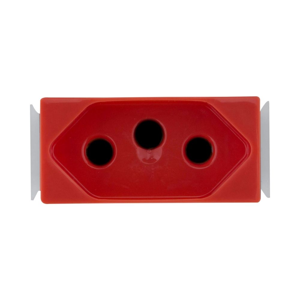 Modulo De Tomada 2P T 20A 250V Vermelha 57217033 Aria Tramontina 1