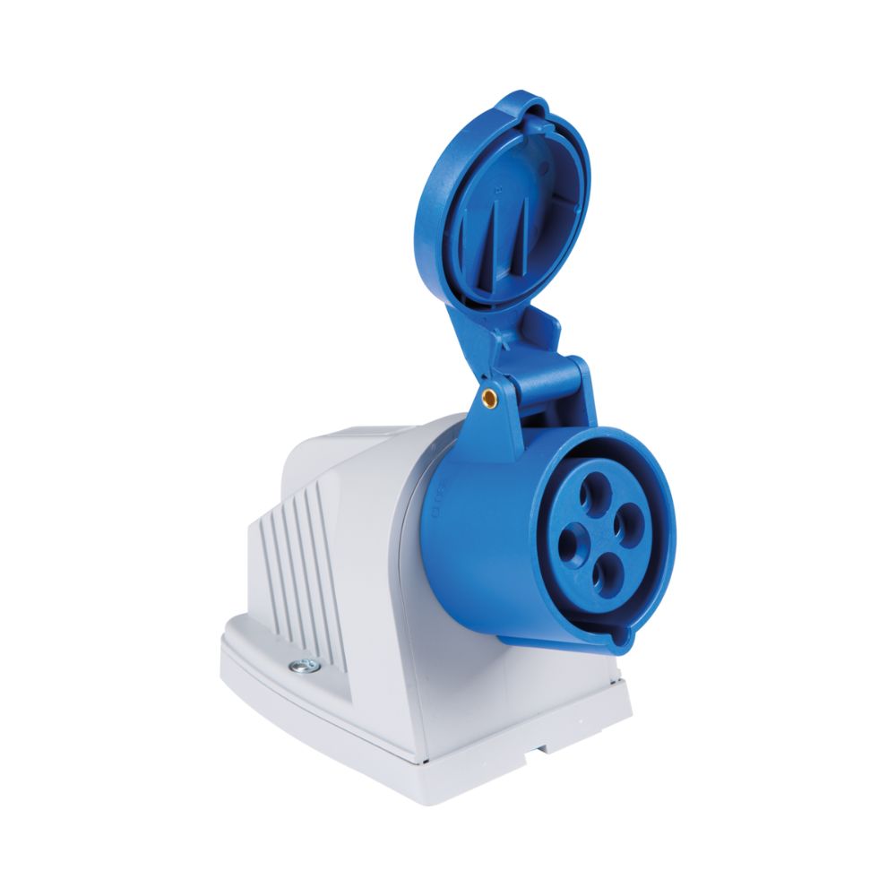 Tomada Sobrepor Industrial 3P T 16A 220-250V 9H Azul IP44 56255332 Tramontina 1