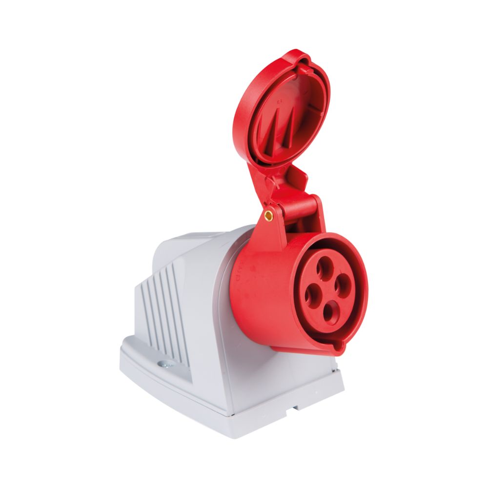 Tomada Sobrepor Industrial 3P T 16A 380-415V 6H Vermelha IP44 56255333 Tramontina 1