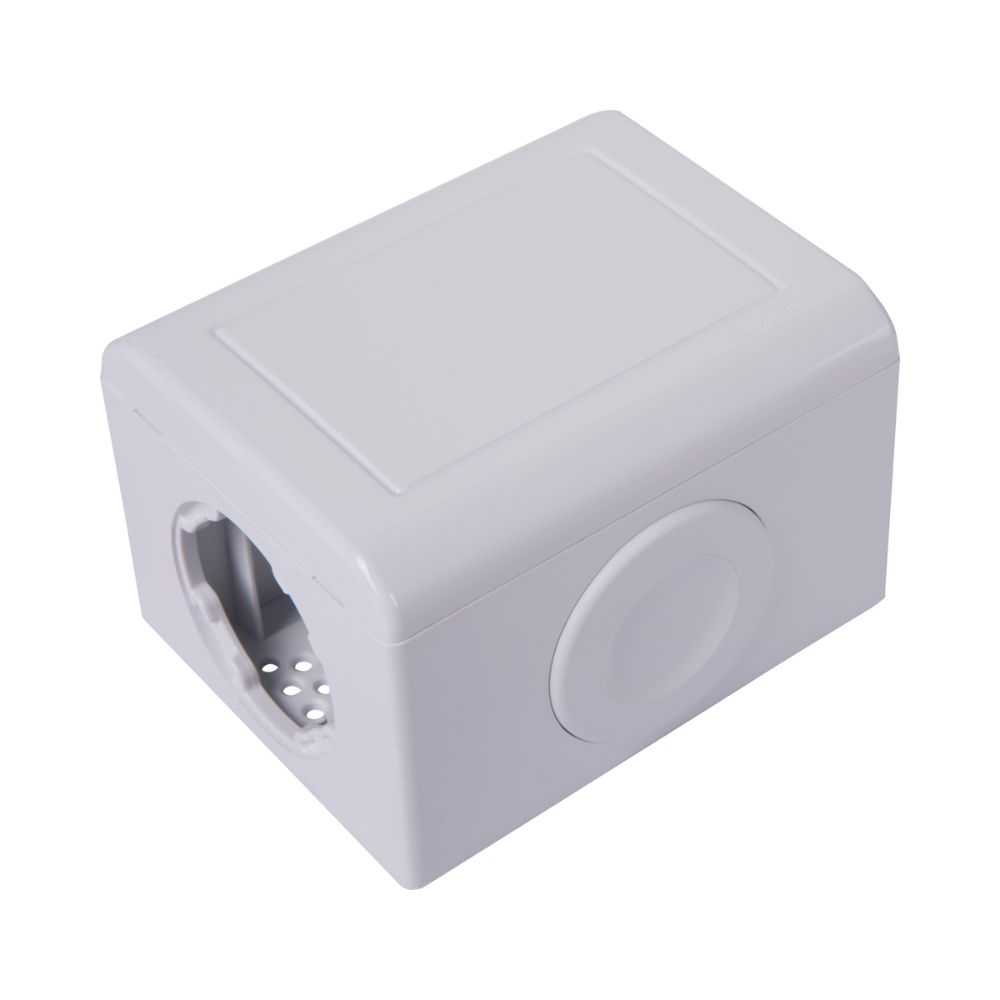 Caixa de PVC Sobrepor X Cega P/Eletrodutos e Canaletas Branca Lizflex Multiuso 57304052 Tramontina 1