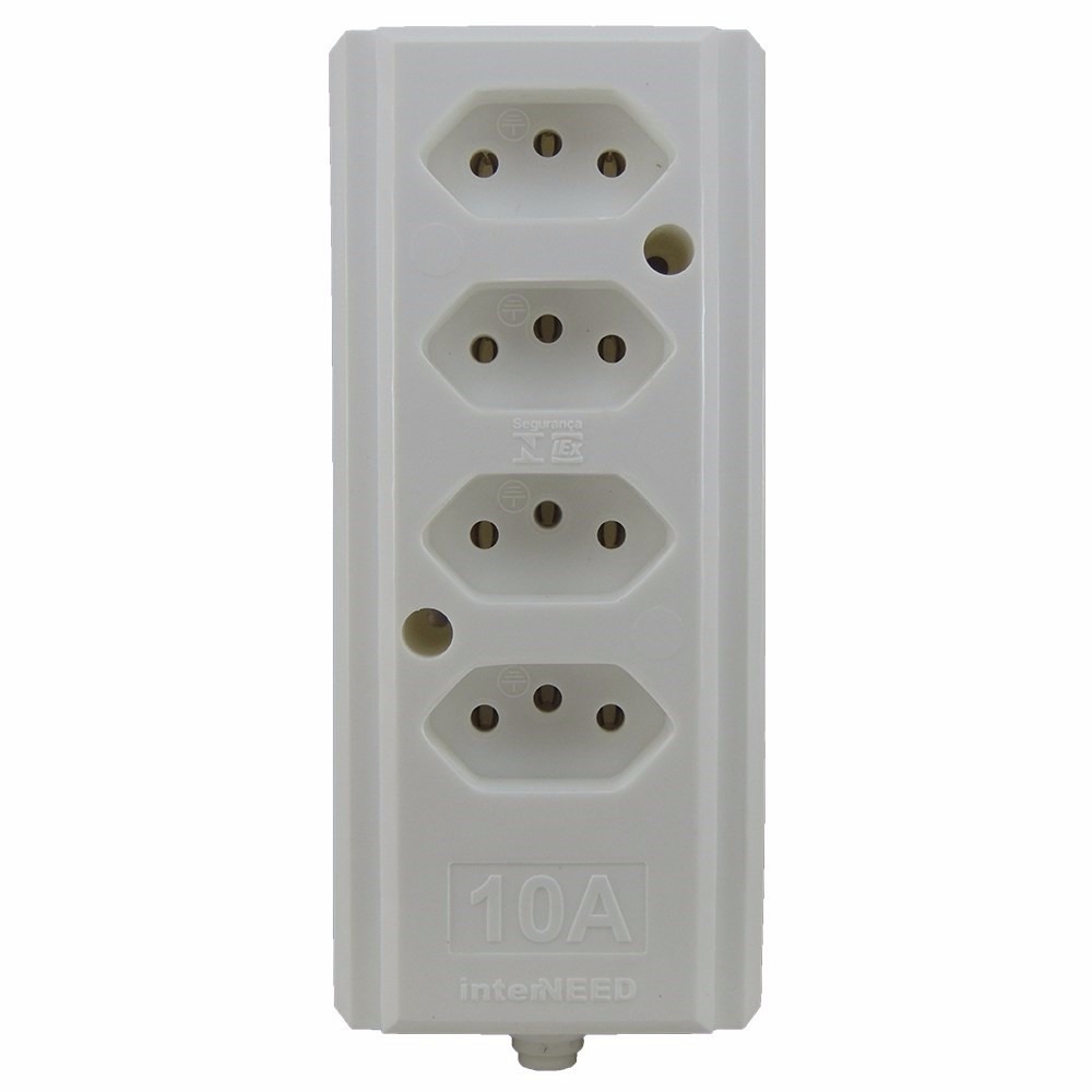 Tomada Em Barra Quadrupla 2P+T 10A Cz Interneed 1