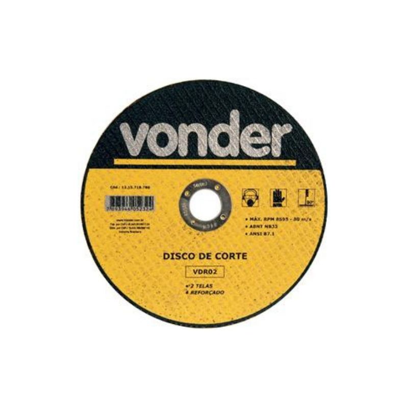 Disco De Corte 4.1/2 X1/8 X7/8 Ac Vonder 1