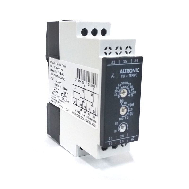 Rele De Tempo Altronic Tei 24 A 240Vca 0,1S-100H Multiescala 1