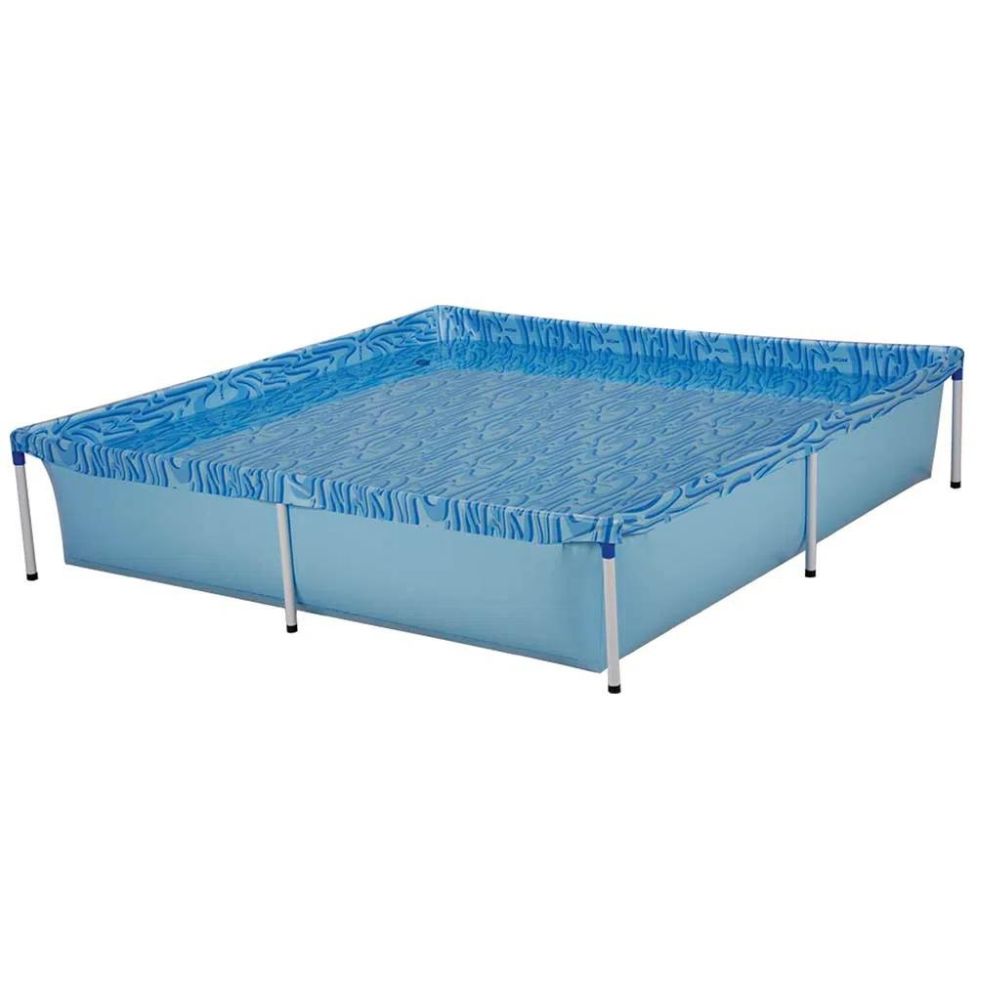 Piscina Estrutural Quadrada 1500 Litros 1,89x1,89x0,42m PVC Azul 1003 MOR 1