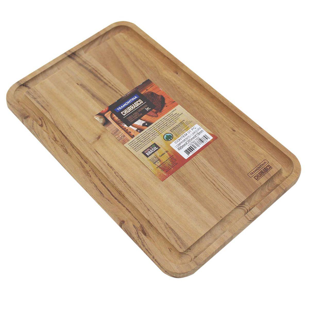 Tabua Para Churrasco Tramontina Retangular C/ Sulco 13290102 1