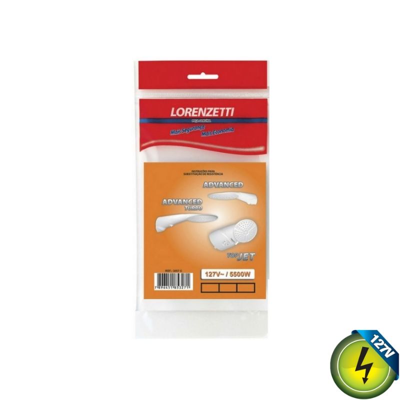 Resistencia Duchas Advanced e Top Jet 127V 5500W 3055-Q 7589060 Lorenzetti 1