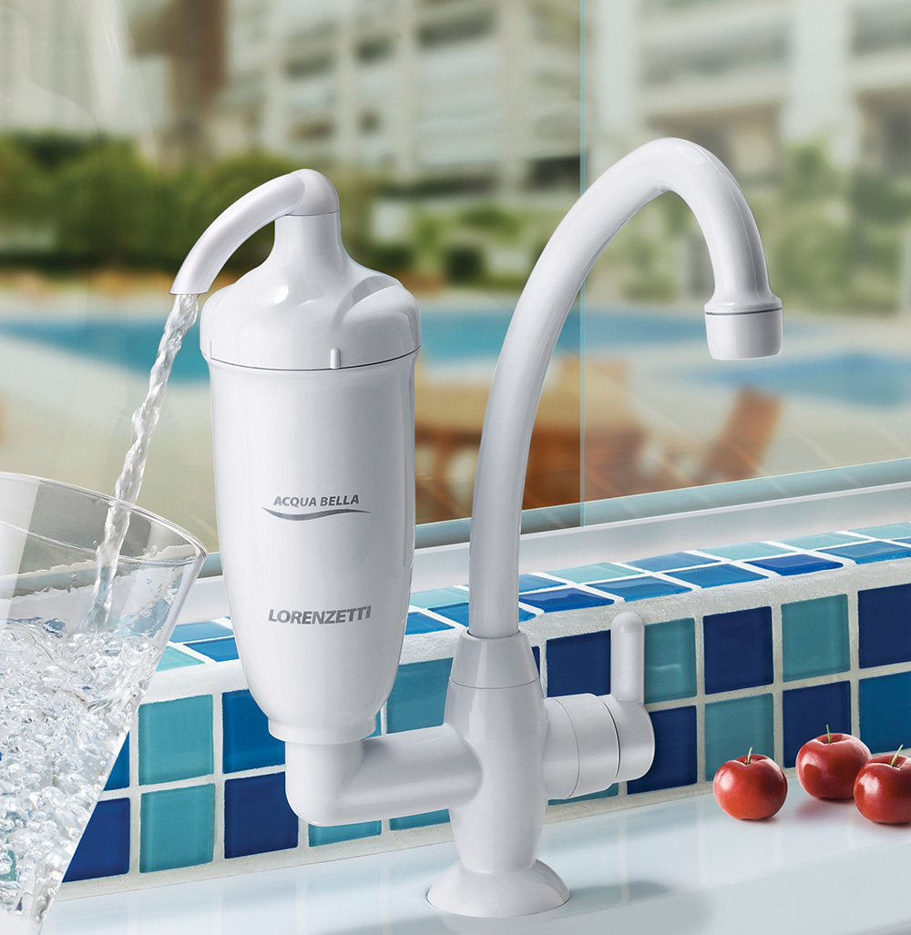 Purificador de Água Acqua Bella de Mesa com Torneira Branco Lorenzetti 1