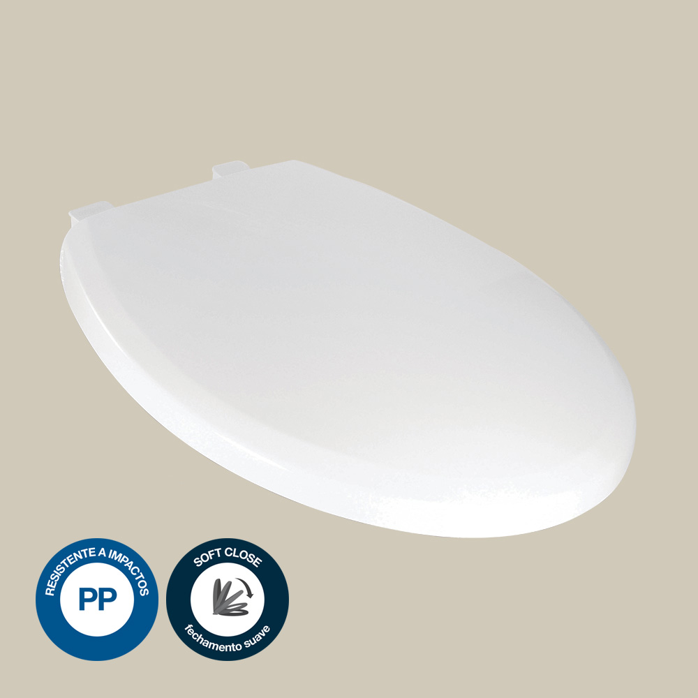 Assento Sanitario Universal Formatta Branco Soft Close Lorenzetti 1