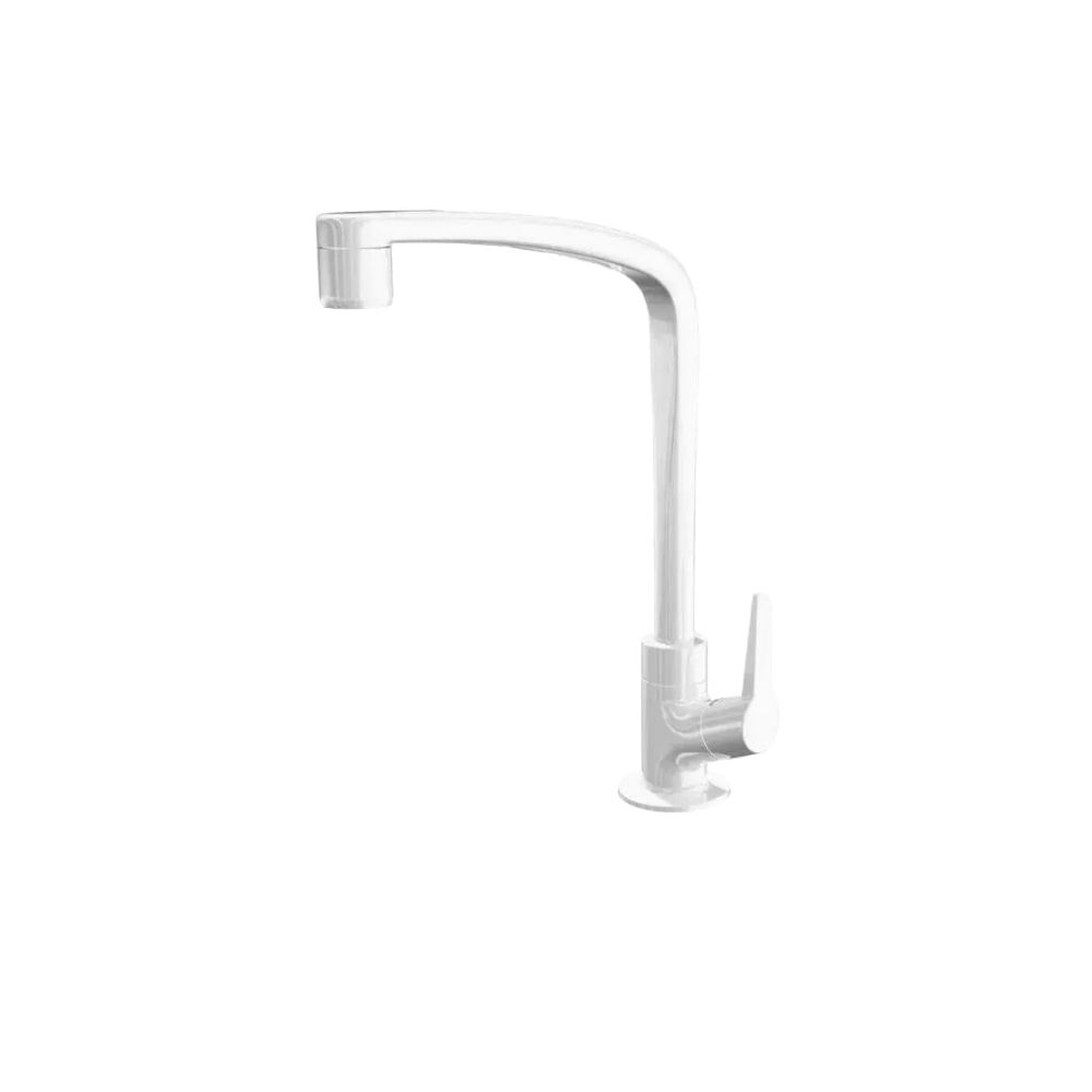 Torneira De Cozinha De Mesa Bica Movel Branca Flatt 1167 F71 Lorenzetti 1