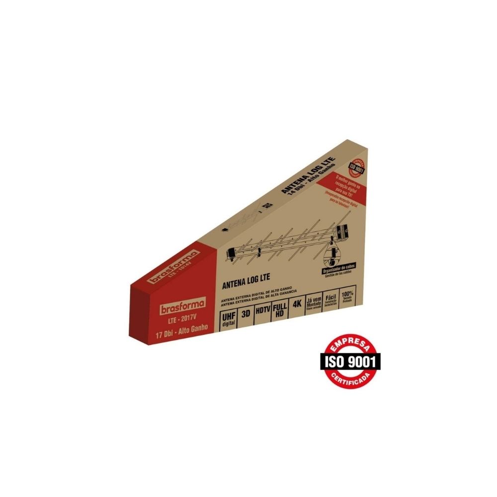 Antena Log 10 Elementos Digital Uhf Lte-1014V Brasforma 1