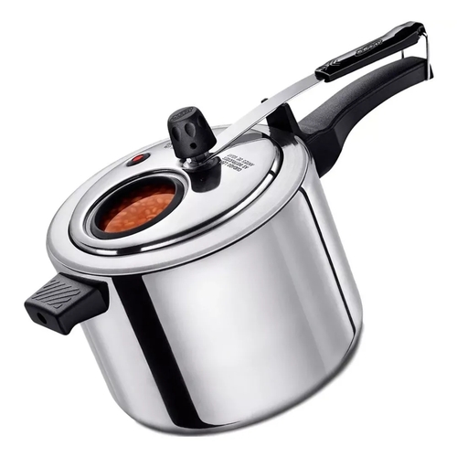 Panela De Pressao 4,5 Litros Com Visor Polida Aluminio Mta 1